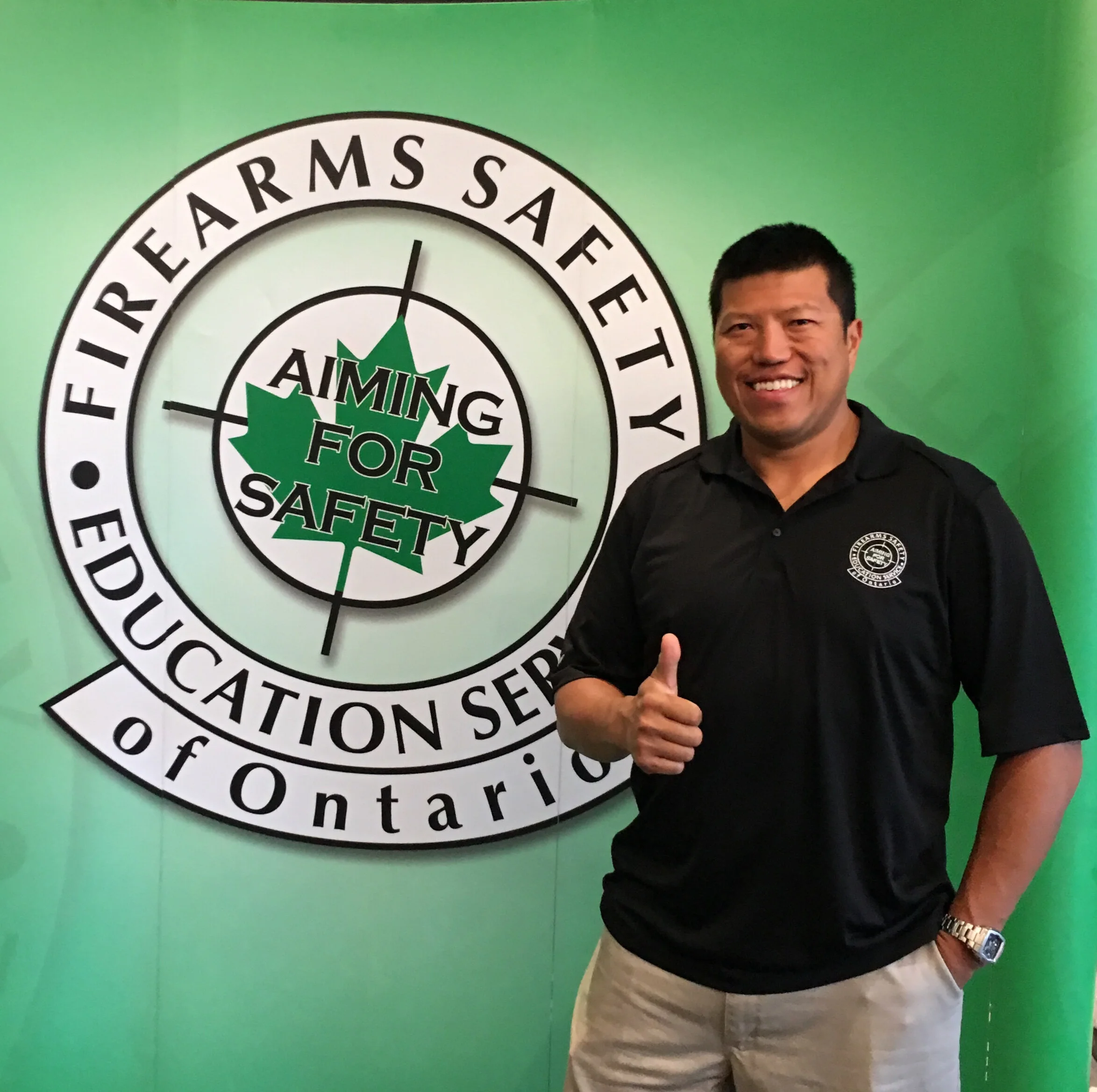Sam Kim, SAMS Training’s instructor, at the Firearms Safety Education Service of Ontario